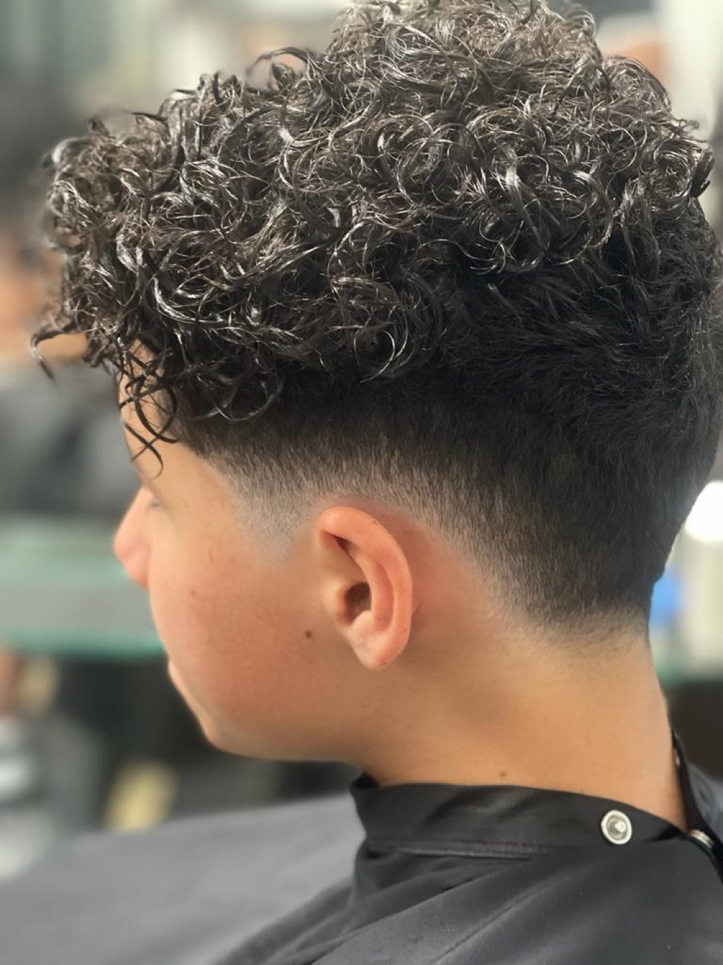 Curly Taper Fade